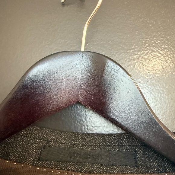 Strellson vintage size 42 (52 EURO) EUC pure wool Charcoal/brown Pinstripe Blaze - Picture 13 of 14